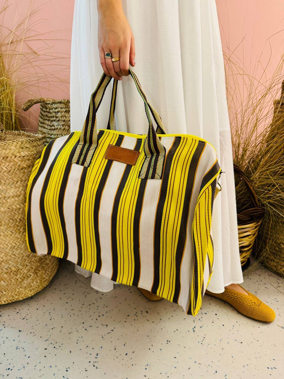 La Sellerie borsone TULUM giallo Prezzo Ridotto