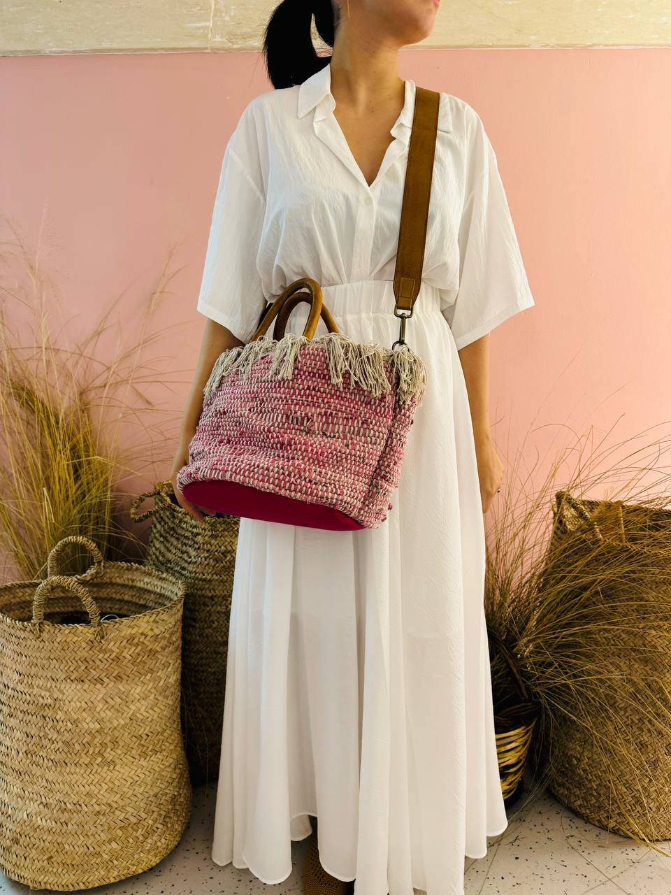 La Sellerie MASSERIA bag fucsia Vendita Calda