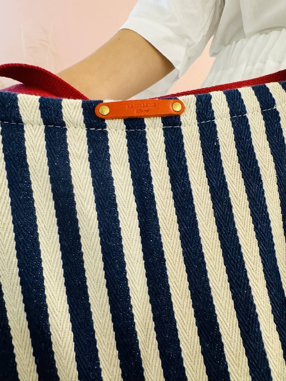 La Sellerie Portofino bag blu righe strette Saldi Di Fabbrica