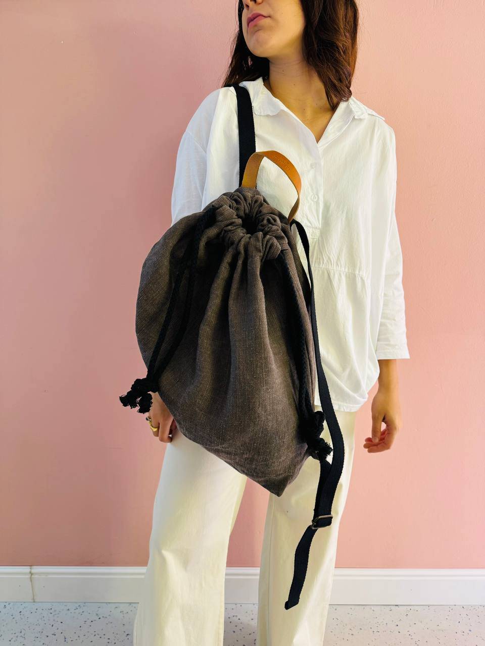 La Sellerie COUNTRY backpack light brown Nuova