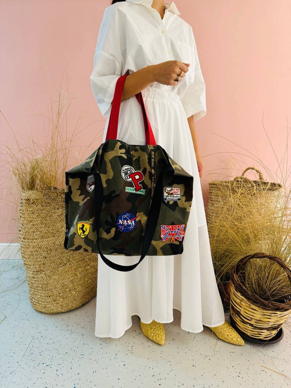 La Sellerie POP BAG military patchwork Fino Al -60%