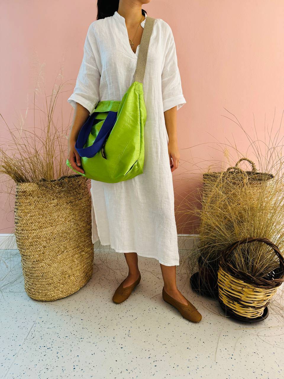 La Sellerie POP BAG Shantung verde mela Affare Del Giorno