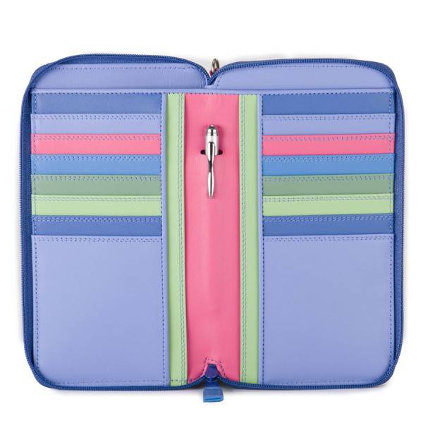 Mywalit Portafoglio multifunzione con zip su tre lati e tracolla Viola Promozione Limitata