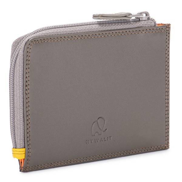 Mywalit Portamonete/Portacarte con zip Fumo Italy