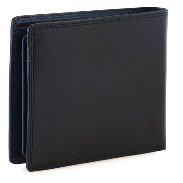 Mywalit Portafoglio da uomo grande con lente e protezione RFID Nero-Blu Outlet