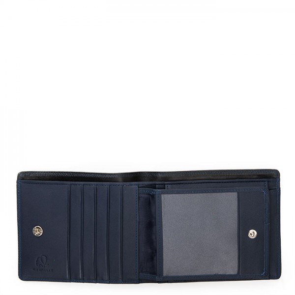 Mywalit Portafoglio da uomo grande con lente e protezione RFID Nero-Blu Outlet