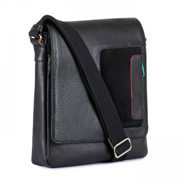 Mywalit Borsa a tracolla Havana con risvolto Black Pace Saldi