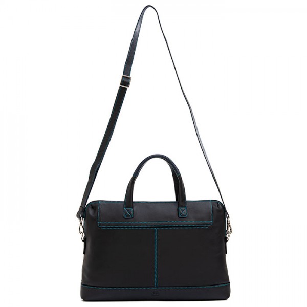 Mywalit Borsa sottile da Lavoro in pelle Black Pace Saldi Di Fabbrica