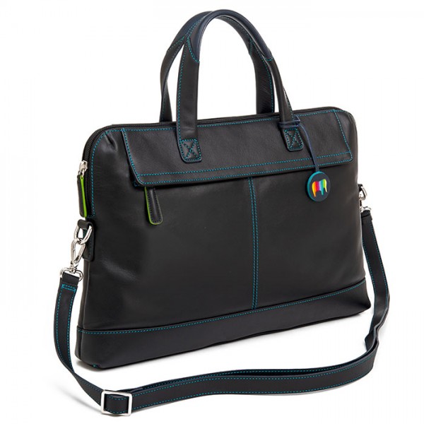 Mywalit Borsa sottile da Lavoro in pelle Black Pace Saldi Di Fabbrica