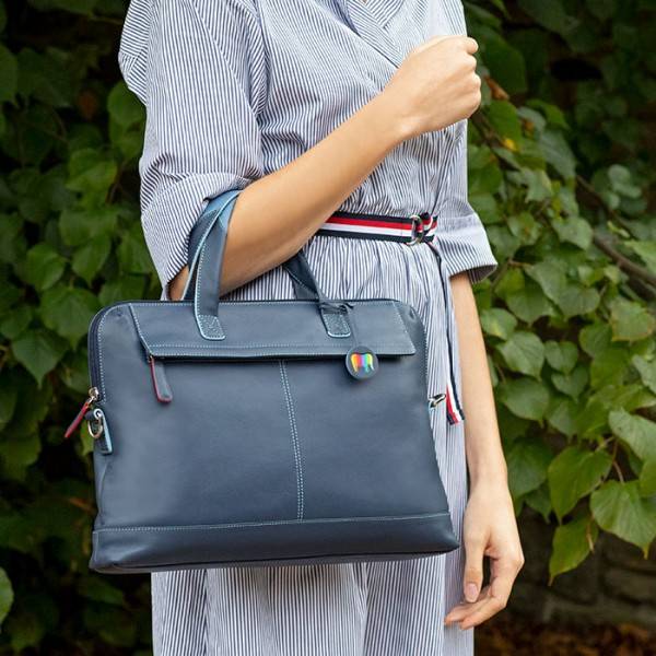 Mywalit Borsa sottile da Lavoro in pelle Black Pace Saldi Di Fabbrica