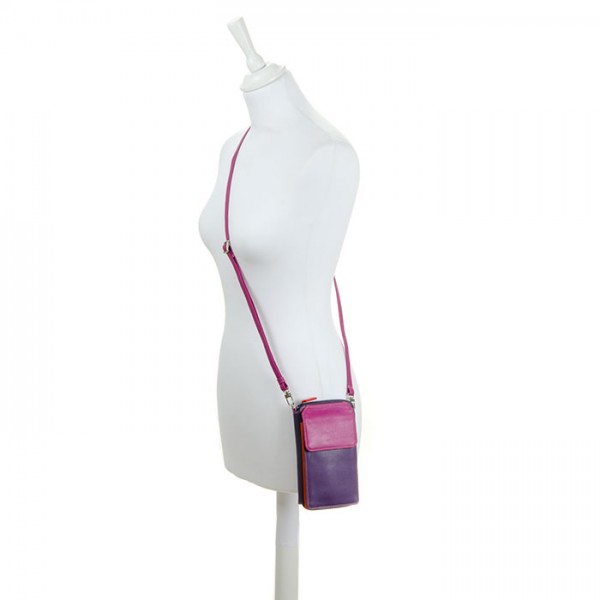 Mywalit Portafoglio multifunzione con zip su tre lati e tracolla Sangria Multi Consegna Veloce