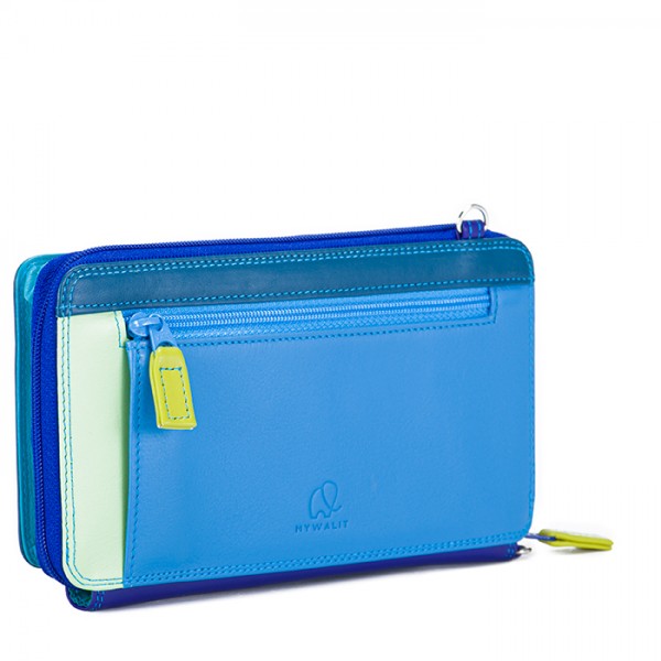 Mywalit Portafoglio multifunzione con zip su tre lati e tracolla Seascape Promozione Limitata