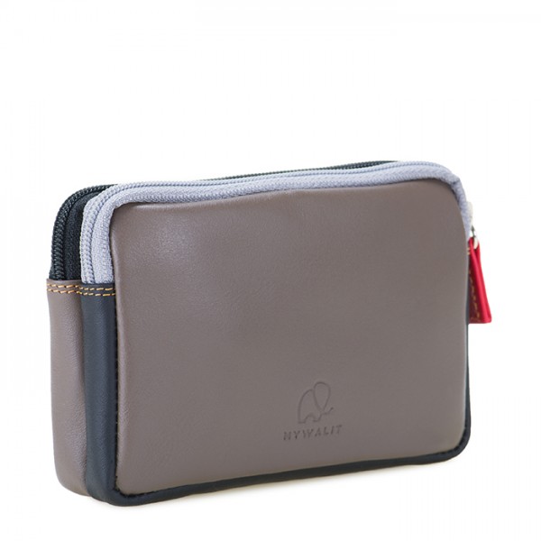 Mywalit Portafoglio/Astuccio in Pelle con doppia Zip Fumo Sottocosto