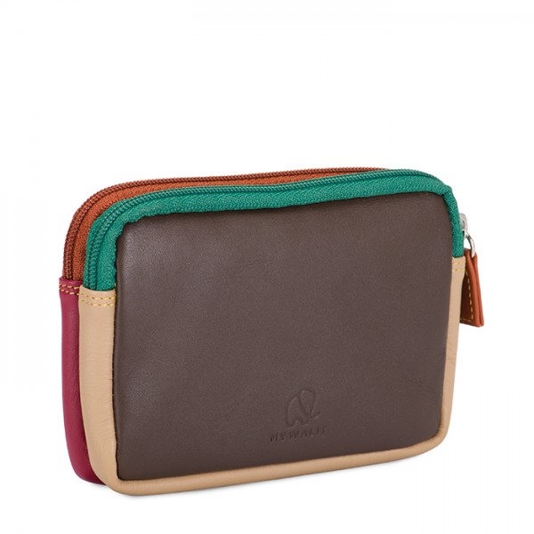 Mywalit Portafoglio/Astuccio in Pelle con doppia Zip Bosco Novità