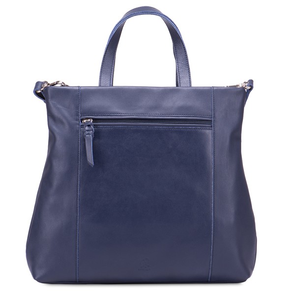 Mywalit Borsa Shopper Laguna in pelle e camoscio Blu Nuovo