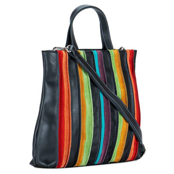 Mywalit Borsa Shopper Laguna in pelle e camoscio Nero Vendita