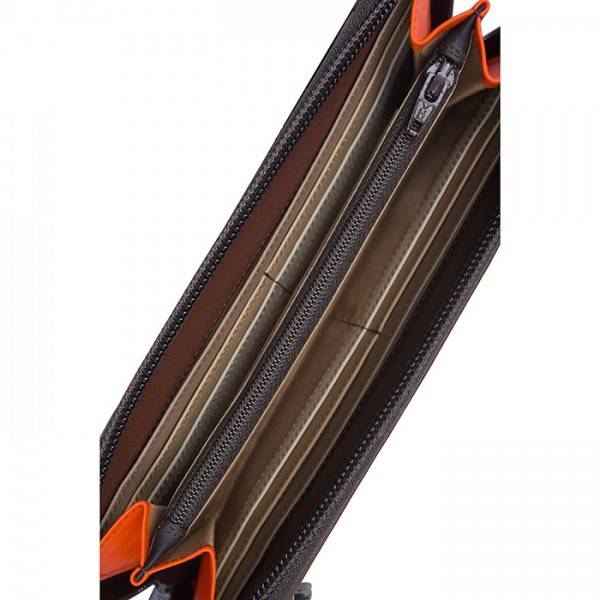 Mywalit Portafoglio con zip grande Cacao Pezzi Unici