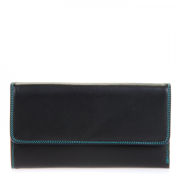 Mywalit Portafoglio a tre ante con zip Black Pace
