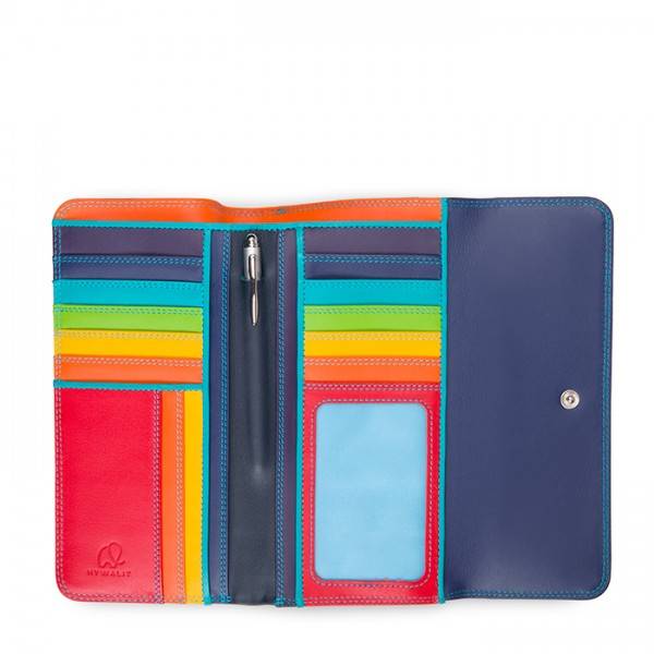 Mywalit Portafoglio a tre ante con zip Black Pace In Saldo