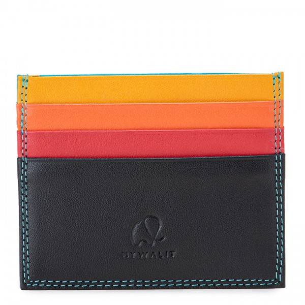 Mywalit Porta carte di credito doppio con tecnologia RFID Nappa Black Pace