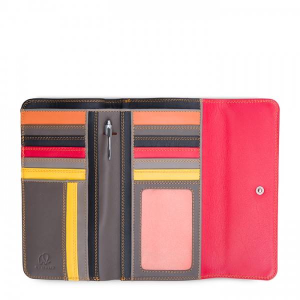 Mywalit Portafoglio a tre ante con zip Fumo
