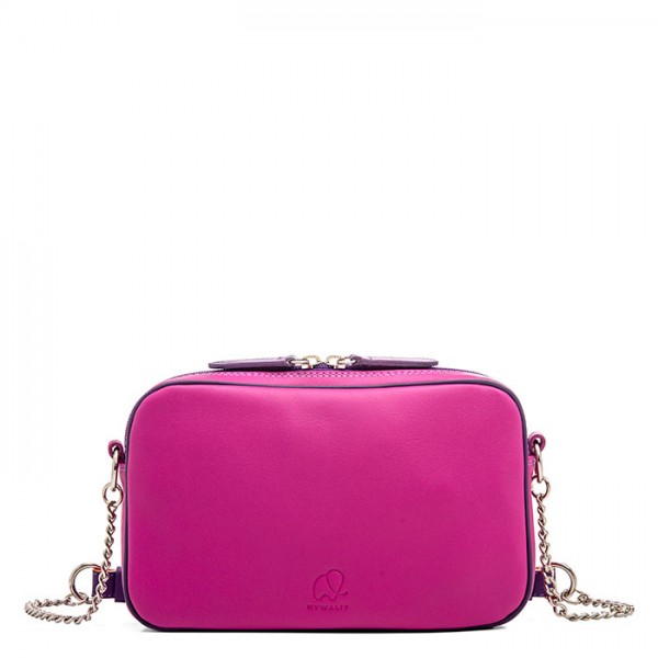 Mywalit Borsa a Tracolla in Pelle Piccola Sangria Multi Convenienza