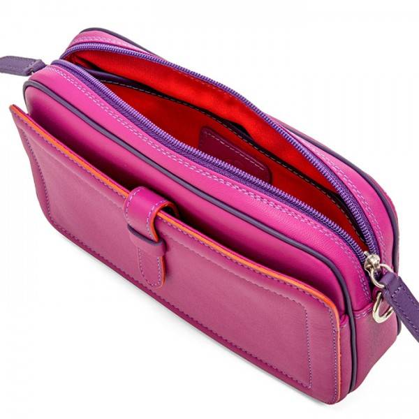 Mywalit Borsa a Tracolla in Pelle Piccola Sangria Multi Convenienza