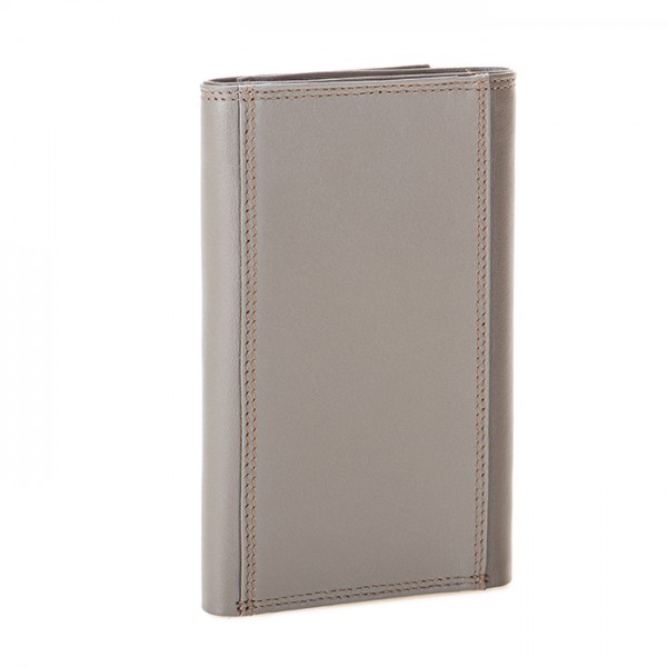 Mywalit Portafoglio da uomo Tri-fold con zip Nappa Fumo Spedizione gratuita