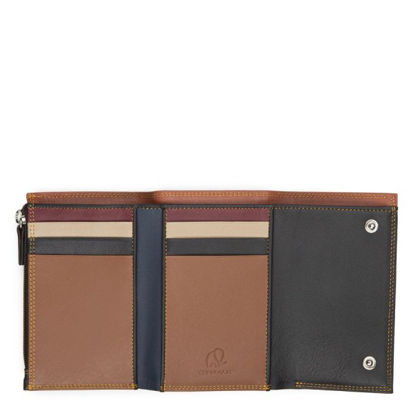 Mywalit Portafoglio da uomo Tri-fold con zip Nappa Bosco Negozio online di fabbrica