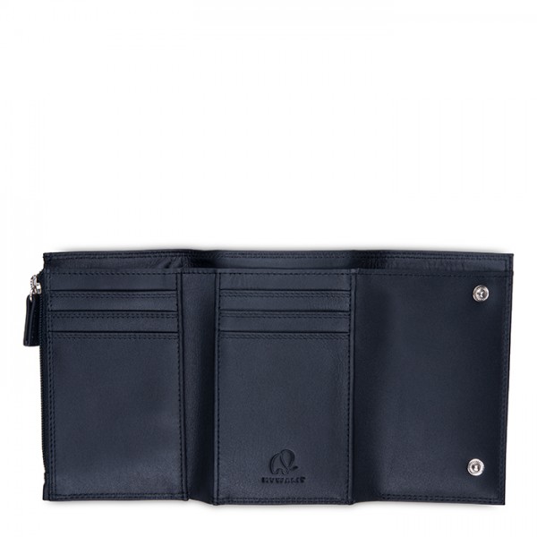 Mywalit Portafoglio da uomo Tri-fold con zip e tecnologia RFID Nappa Nero Prezzo di fabbrica
