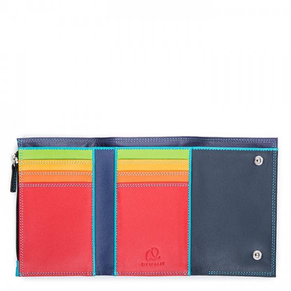 Mywalit Portafoglio da uomo Tri-fold con zip Nappa Black Pace Offerta speciale