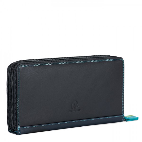 Mywalit Portafoglio con doppia zip grande Black Pace Offerta temporanea