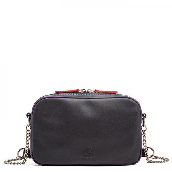 Mywalit Borsa a Tracolla in Pelle Piccola Black Pace Offerte giornaliere