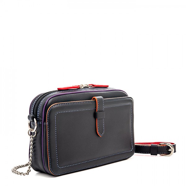 Mywalit Borsa a Tracolla in Pelle Piccola Black Pace Offerte giornaliere