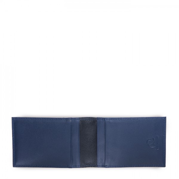Mywalit Portafoglio da uomo Bi-fold con Portacarte Nero-Blu Vendita Calda