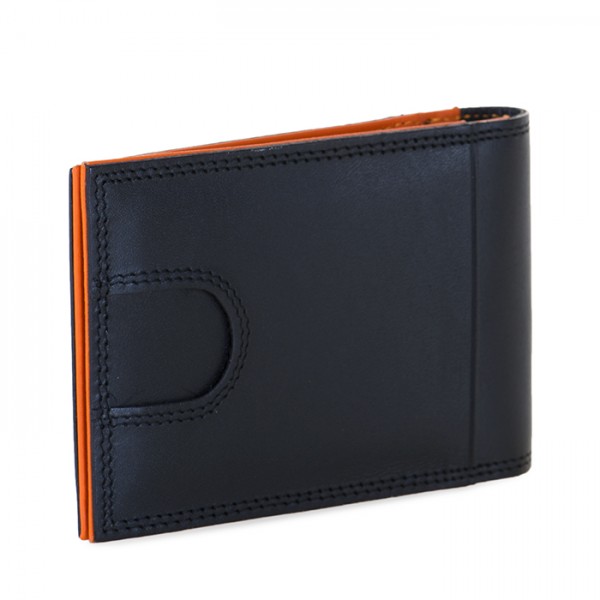 Mywalit Portafoglio da uomo Bi-fold con Portacarte Nero-Arancione Vendita Economica