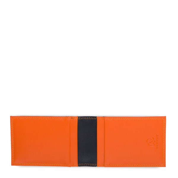 Mywalit Portafoglio da uomo Bi-fold con Portacarte Nero-Arancione Vendita Economica