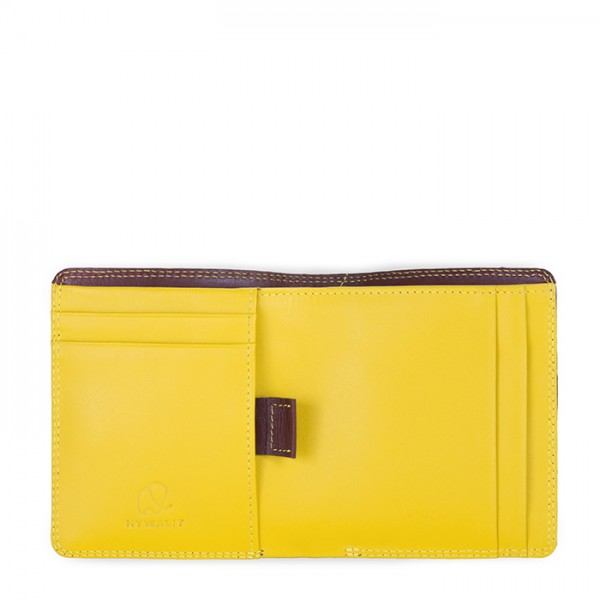 Mywalit Portafoglio da uomo Bi-fold con scomparto estraibile Marrone-Giallo In Saldo