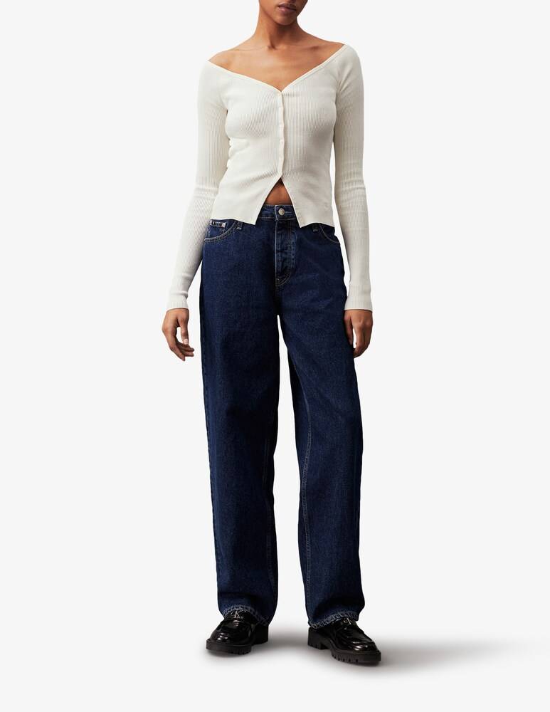 Calvin Klein Jeans Cardigan in misto cotone Saldi Di Fabbrica