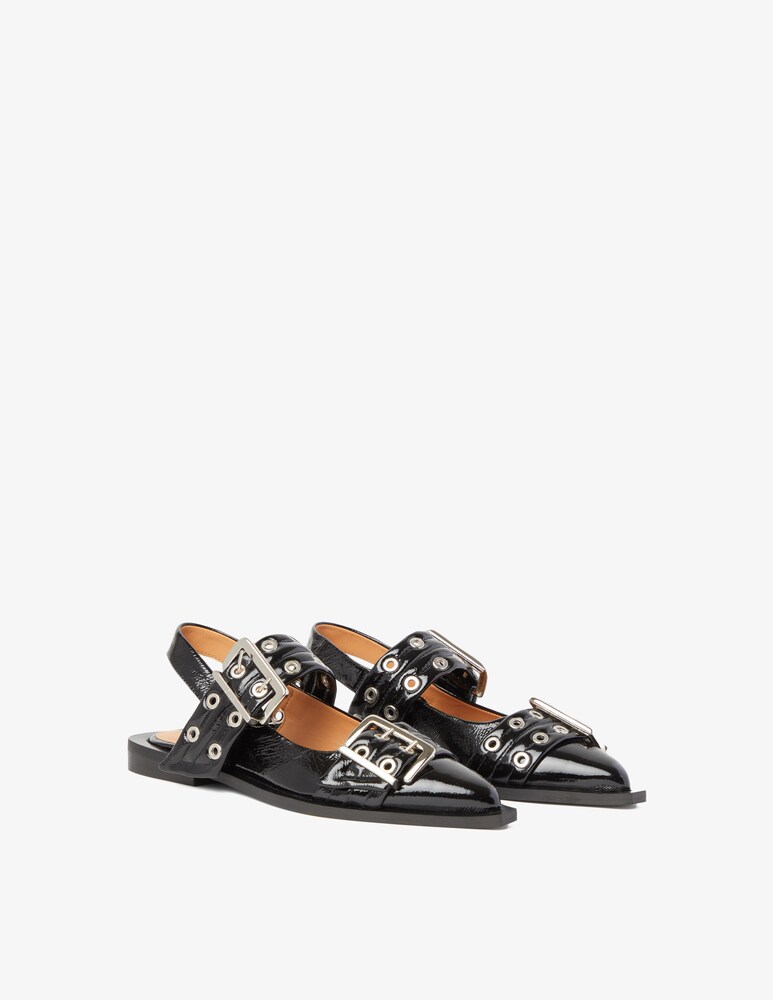 Ganni Ballerina Feminine Buckle Saldi Di Fabbrica