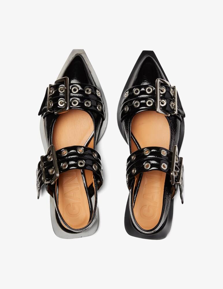 Ganni Ballerina Feminine Buckle Saldi Di Fabbrica