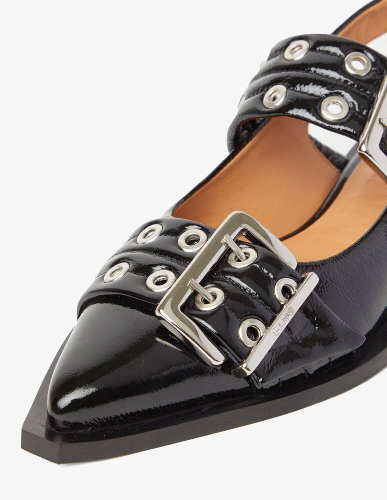 Ganni Ballerina Feminine Buckle Saldi Di Fabbrica