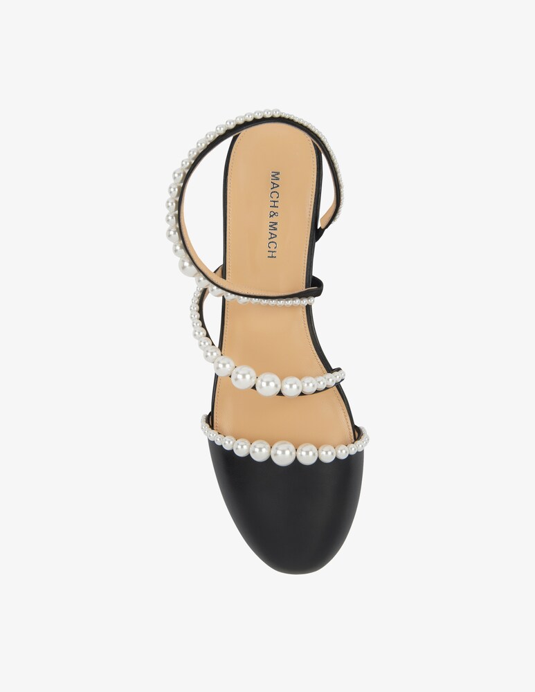 Mach & Mach Ballerine con perle a punta chiusa Sirene Prezzo Ridotto