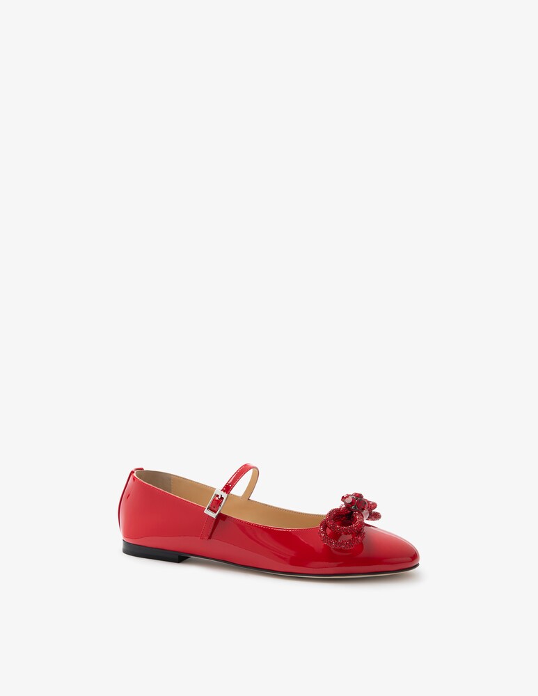 Mach & Mach Ballerine in vernice con doppio fiocco Sottocosto