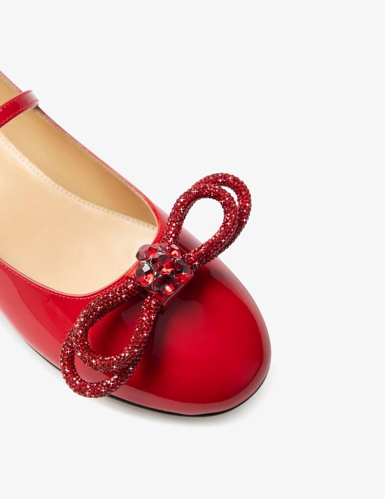 Mach & Mach Ballerine in vernice con doppio fiocco Sottocosto