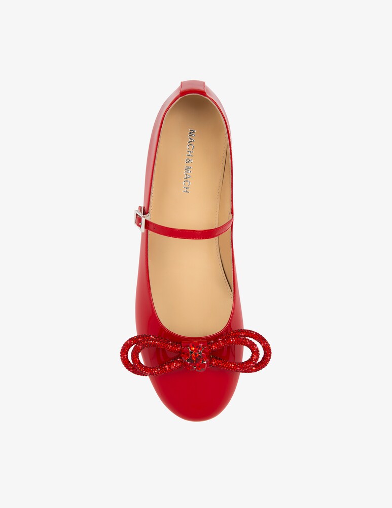 Mach & Mach Ballerine in vernice con doppio fiocco Sottocosto
