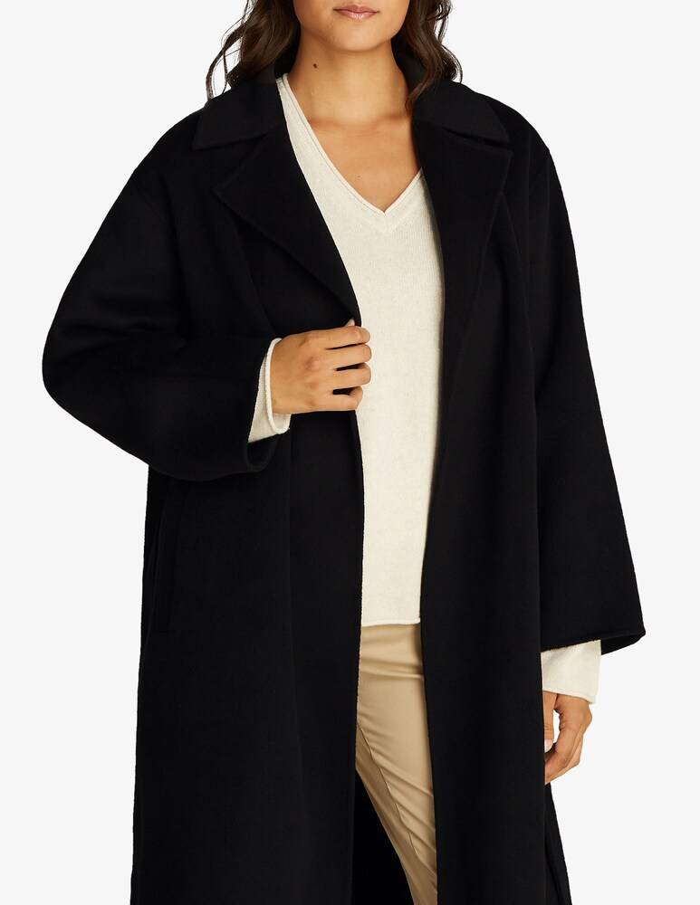Calvin Klein Cappotto vestaglia lungo con cintura in lana Qualità Garantita
