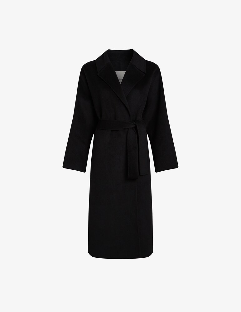 Calvin Klein Cappotto vestaglia lungo con cintura in lana Qualità Garantita