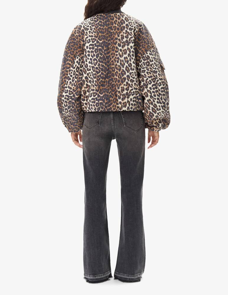 Ganni Giacca bomber leopardata Shopping Online