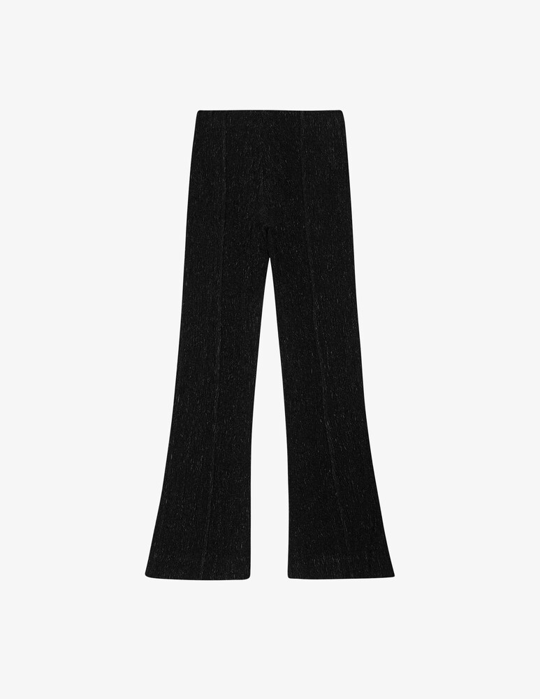 Ganni Pantaloni svasati in crêpe di viscosa stretch 2025